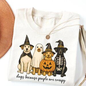 Halloween Dogs T-Shirt Dog Lovers White Tee